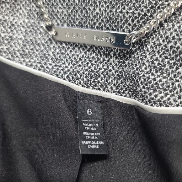 White House Black Market tweed womens blazer Sz 6 Twee Career Polished Boardroom - Picture 11 of 13